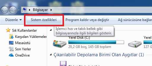 sistem özellikleri