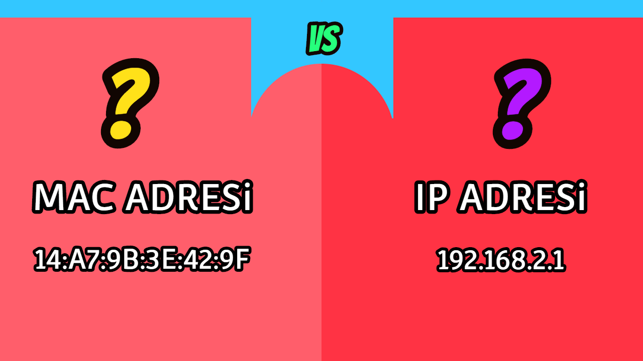 ip ve mac adresi nedir farkları nelerdir