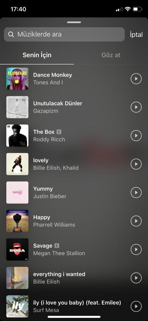 instagram hikayeye müzik nasıl eklenir
