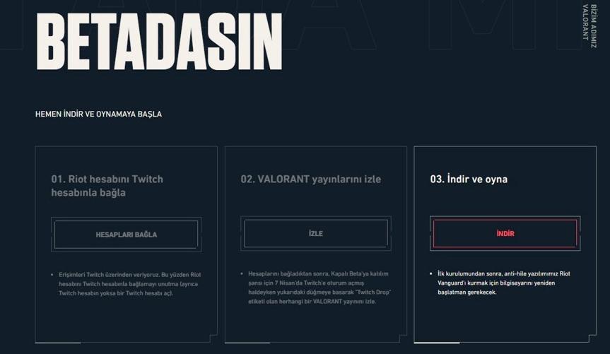 valorant betadasın