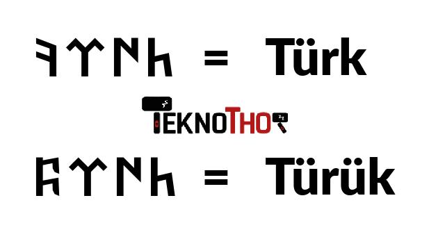 göktürkçe türk yazılışı